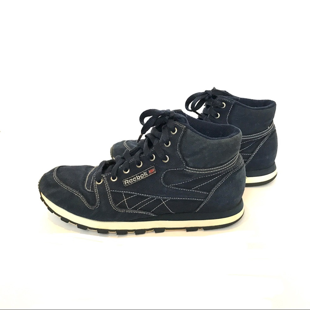 Vintage Reebok Blue Suede Hi Tops Men's Size 6
